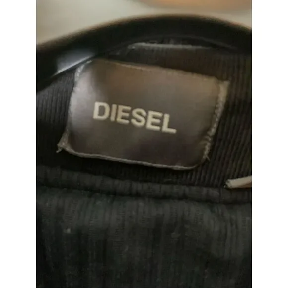 Diesel utility jacket 100% cotton black men's size large